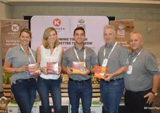 The team of EarthFresh introduces Earth Apples, easy to grow seed potatoes for the home and garden market. From left to right: Stephanie Cutaia, Liana Fehr, Andrew George, Dan Martin and Jim Sorichetti.